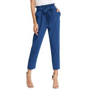 Brand New. Grace Karin High Waisted Paper Bag Pants. Straight Legged.